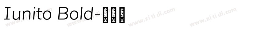 Iunito Bold字体转换